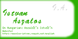 istvan aszalos business card